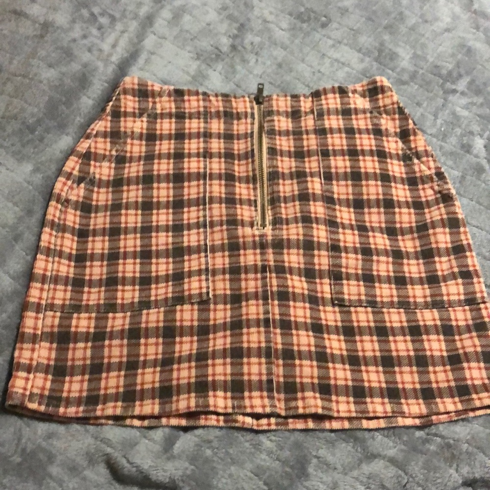 Short Plaid corduroy skirt by Wild Fable